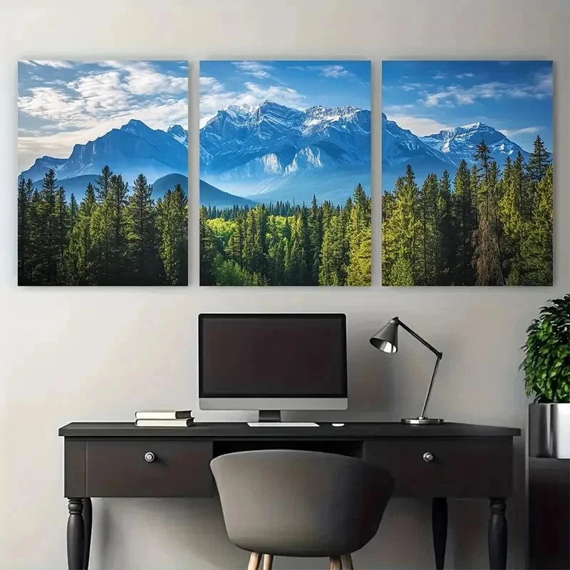 3pcs Banff National Park Decor Perfect Wall Art Set Canvas Framed 50x70cm - High Quality Print 100% Australian Made Wall Canvas Ready to Hang - Bella Home Decor