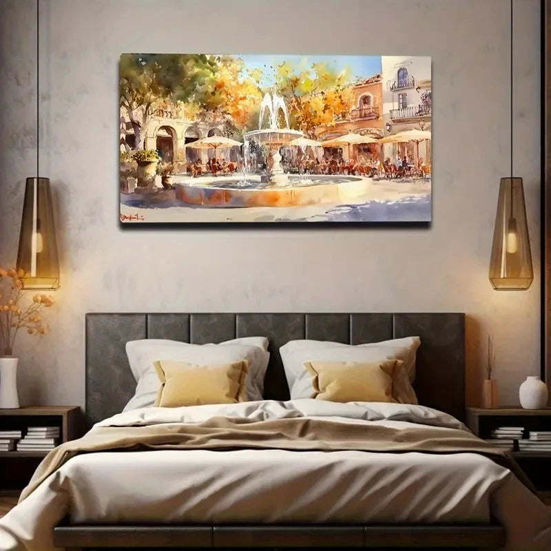 Serene Outdoor Scene Colors Wall Art Canvas Office Home Room Framed 120x60cm