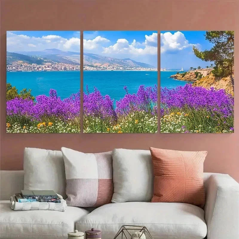 3pcs Vintage Algerian Travel North Perfect Wall Art Set Canvas Framed 60x90cm - High Quality Print 100% Australian Made Wall Canvas Ready to Hang