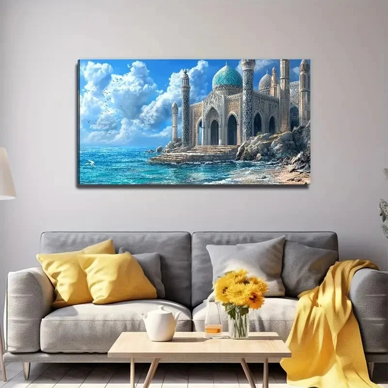 Turkey Castle Effective Wall Art Canvas Office Home Room Framed 120x60cm