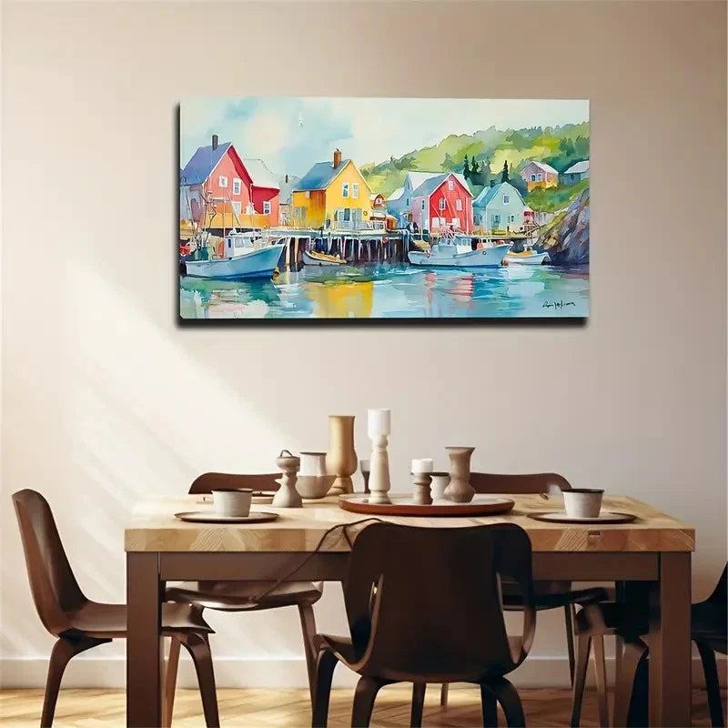 Scandinavian Style Colorful Wall Art Canvas Office Home Room Framed 120x60cm
