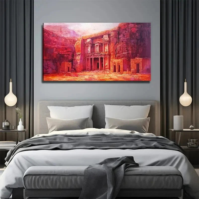 Vibrant Desert Landscape Wall Art Canvas Office Home Room Framed 120x60cm