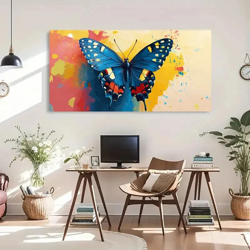 Colorful Insect Abstract Décor Wall Art Canvas Office Home Room Framed 120x60cm - Bella Home Decor