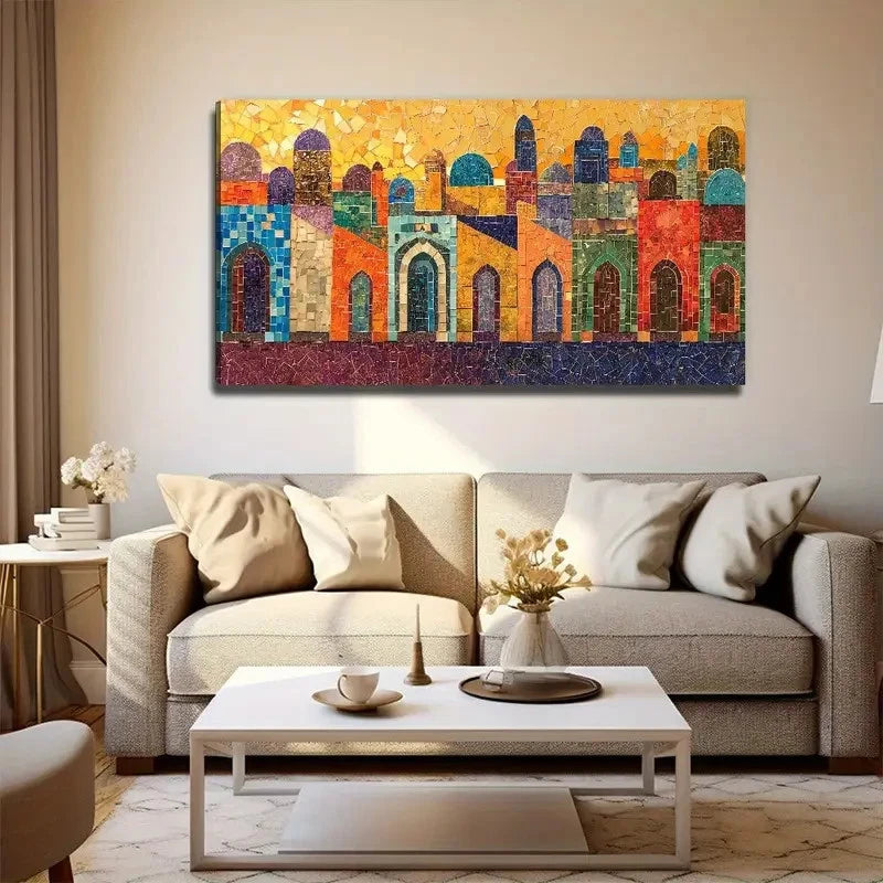 Modern Bohemian House Suitable Wall Art Canvas Office Home Room Framed 120x60cm