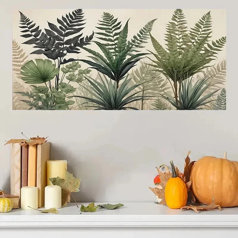 Modern Green Plant Realistic Wall Art Canvas Office Home Room Framed 120x60cm