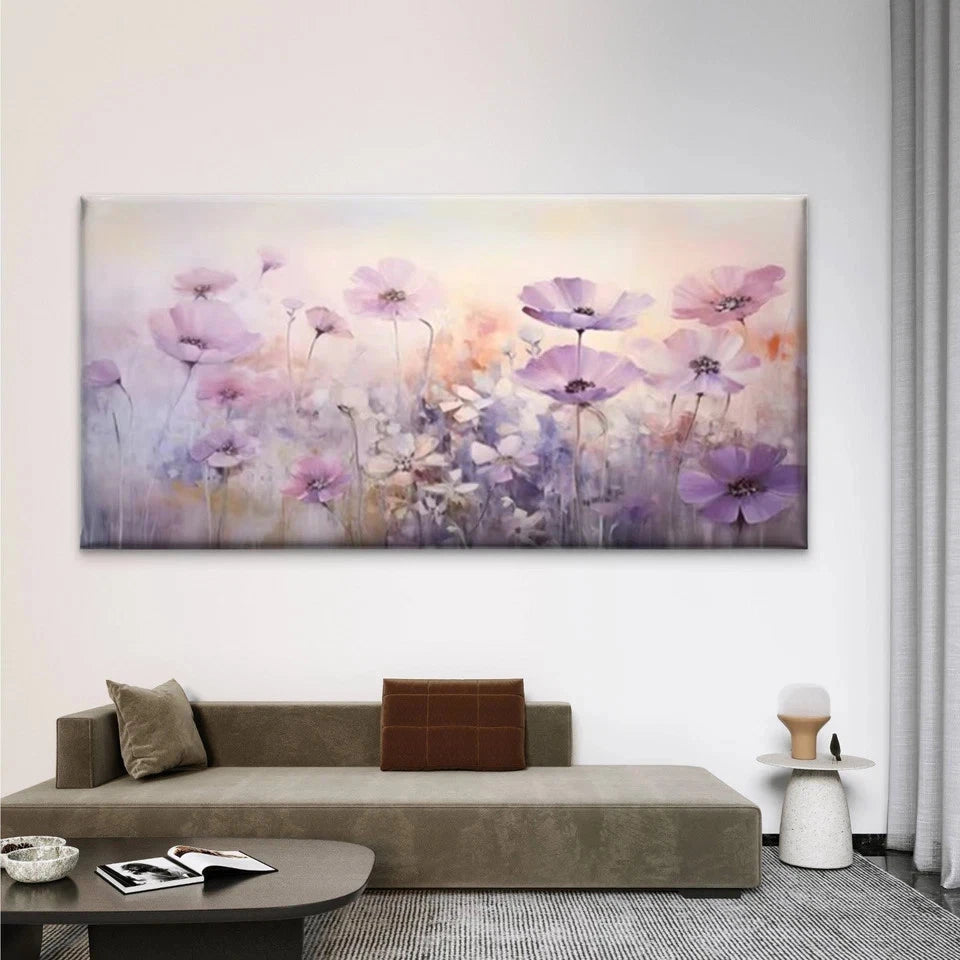 Beautiful Abstract Floral Art Wall Art Canvas Office Home Room Framed 120x60cm