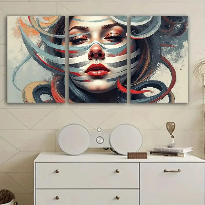 3pcs Colors of the Soul Wall Art Set Canvas Framed 60x90cm - High Quality Print 100% Australian Made Wall Canvas Ready to Hang - Bella Home Decor