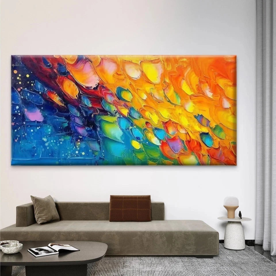 Modern Abstract Oil Painting Wall Art Canvas Office Home Room Framed 120x60cm