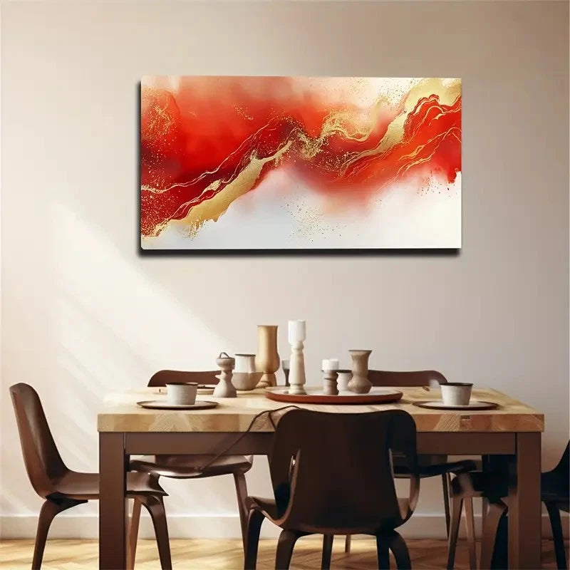 Golden Embellished Among Them Wall Art Canvas Office Home Room Framed 120x60cm