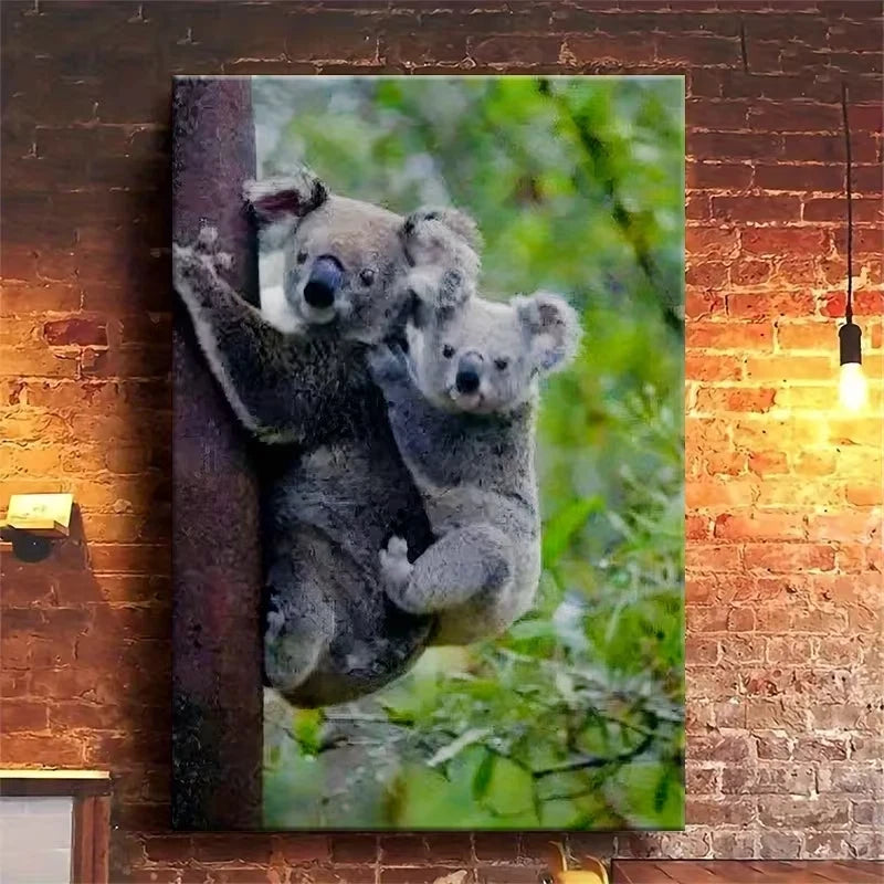 Koala Cling Painting 60x90cm Metal Print Ready to Hang