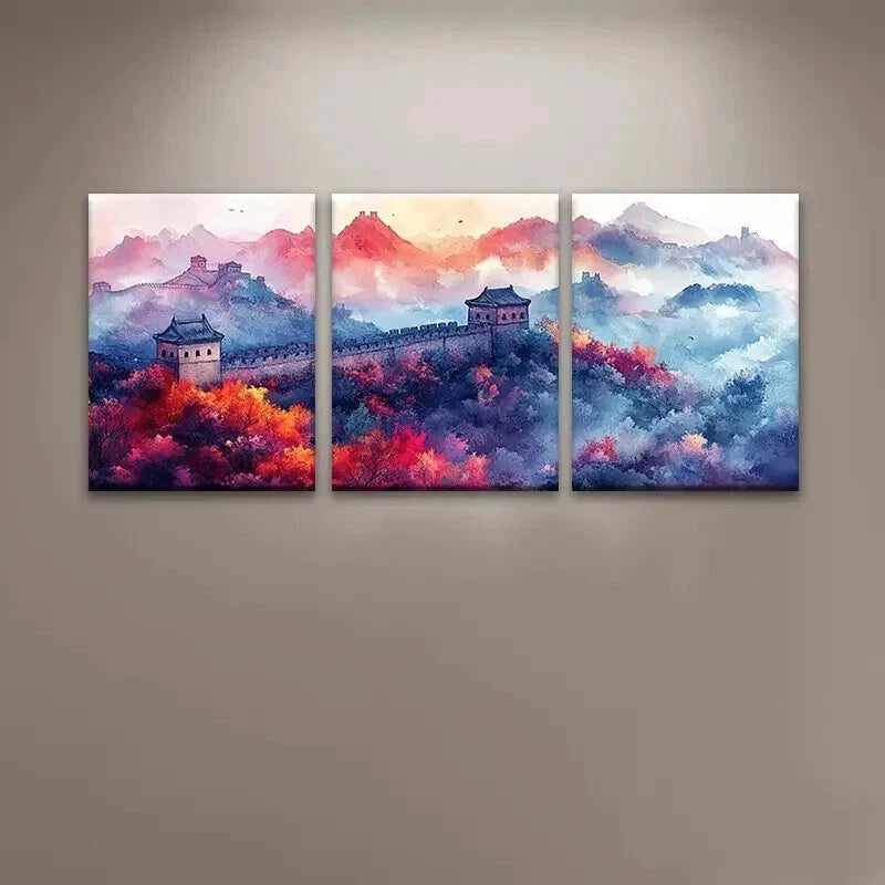 3pcs The Beautiful Views Perfect Great Wall Art Set Canvas Framed 60x90cm - High Quality Print 100% Australian Made Wall Canvas Ready to Hang - Bella Home Decor
