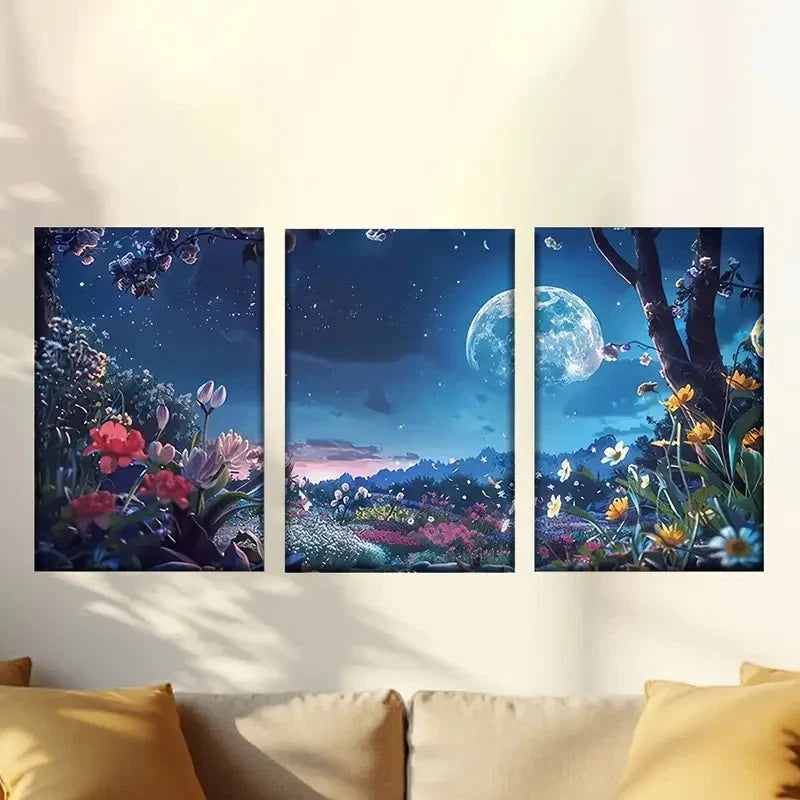 3pcs Beautiful Summer Dream Wall Art Set Canvas Framed 50x70cm - High Quality Print 100% Australian Made Wall Canvas Ready to Hang - Bella Home Decor
