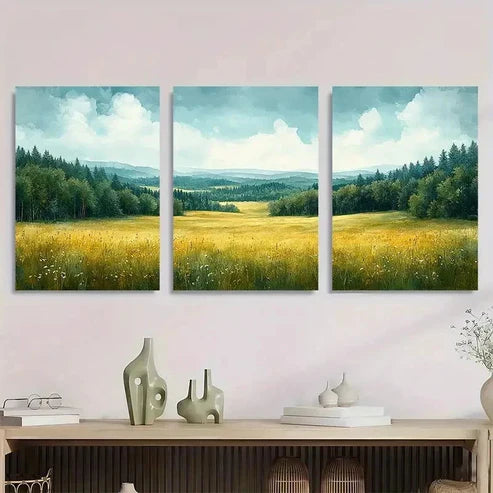 3pcs Rustic Countryside Landscape Perfect Wall Art Set – Wall Art Canvas Unframed - High Quality Print 100% Australian Made Wall Canvas