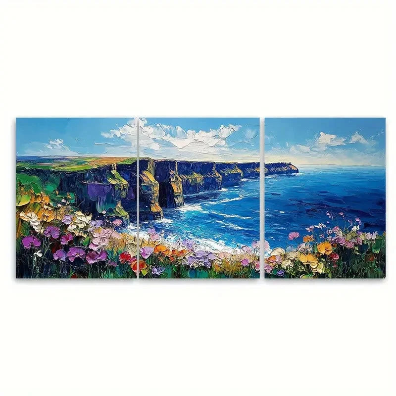 3pcs Coastal Landscape nk Wall Art Set Canvas Framed 40x60cm - High Quality Print 100% Australian Made Wall Canvas Ready to Hang - Bella Home Decor