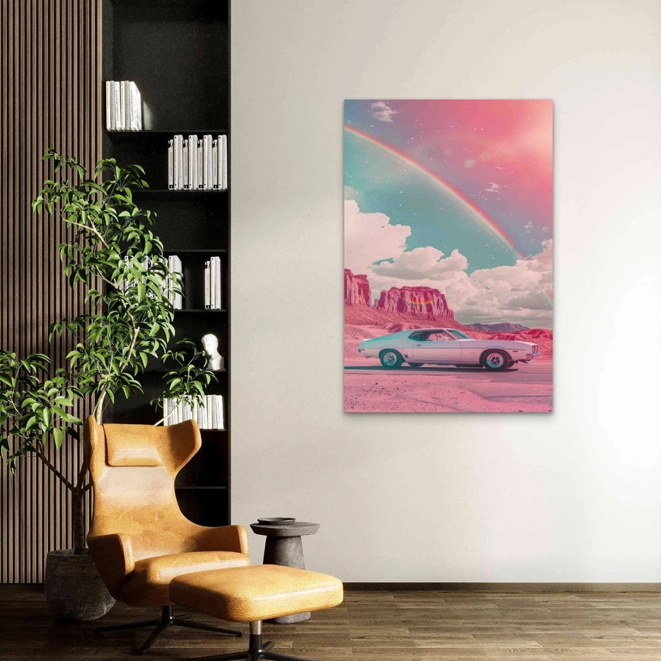 Sky Car Transportation 40x60cm Metal Print Ready to Hang