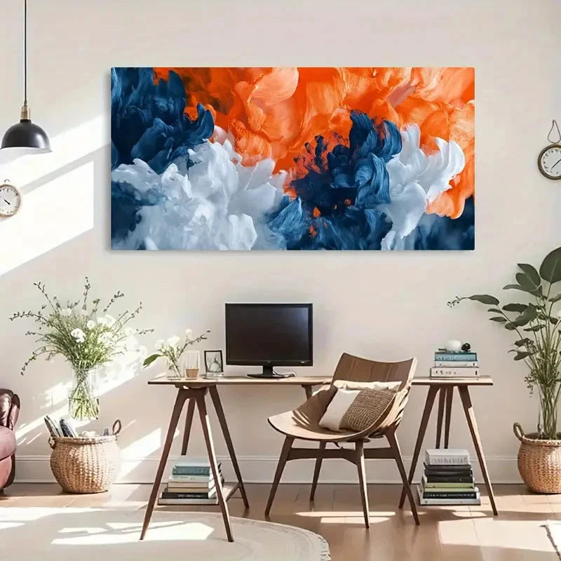 Ocean Storm & Moon Nautical Wall Art Canvas Office Home Room Framed 120x60cm - Bella Home Decor