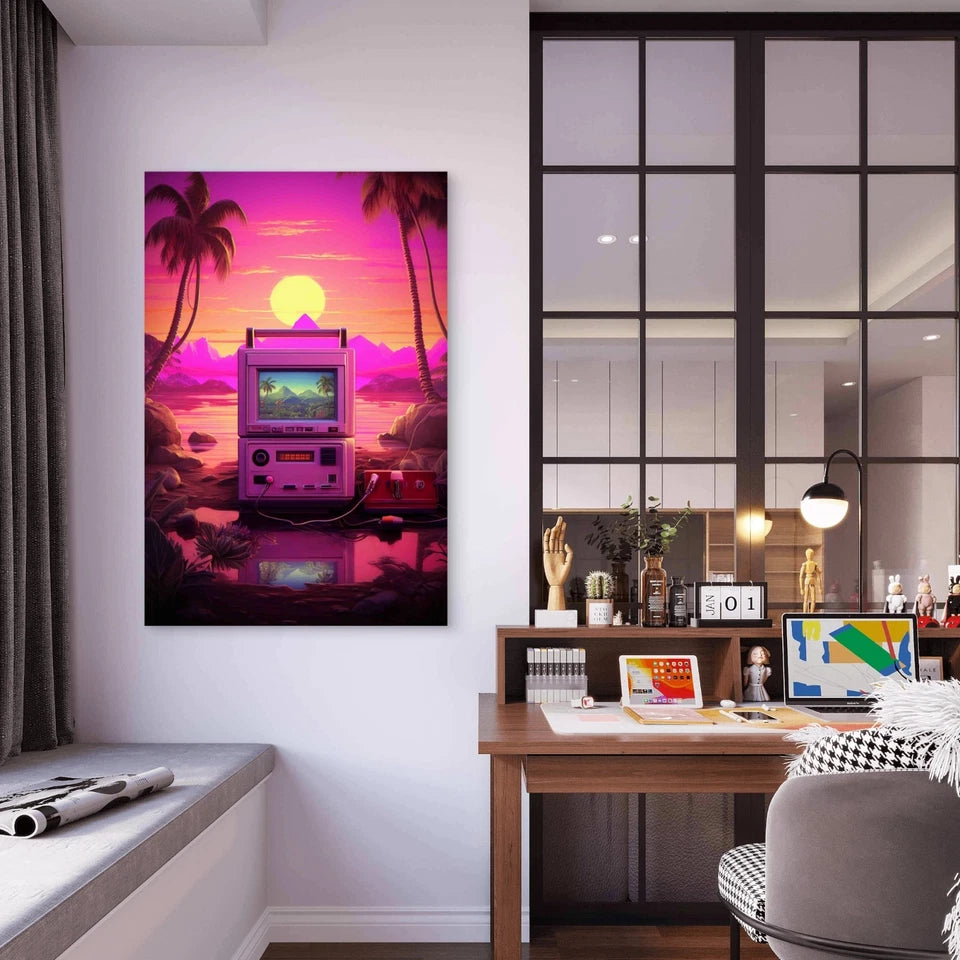 View 3D Gaming Device 40x60cm Metal Print Ready to Hang