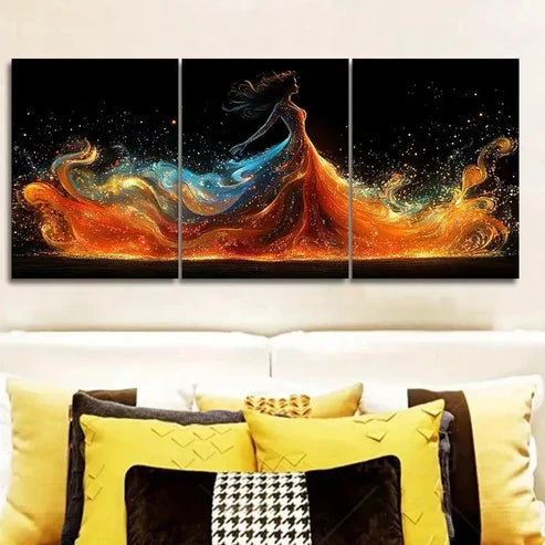 3pcs Women in skirts Wall Art Canvas Unframed - High Quality Print 100% Australian Made Wall Canvas - Bella Home Decor