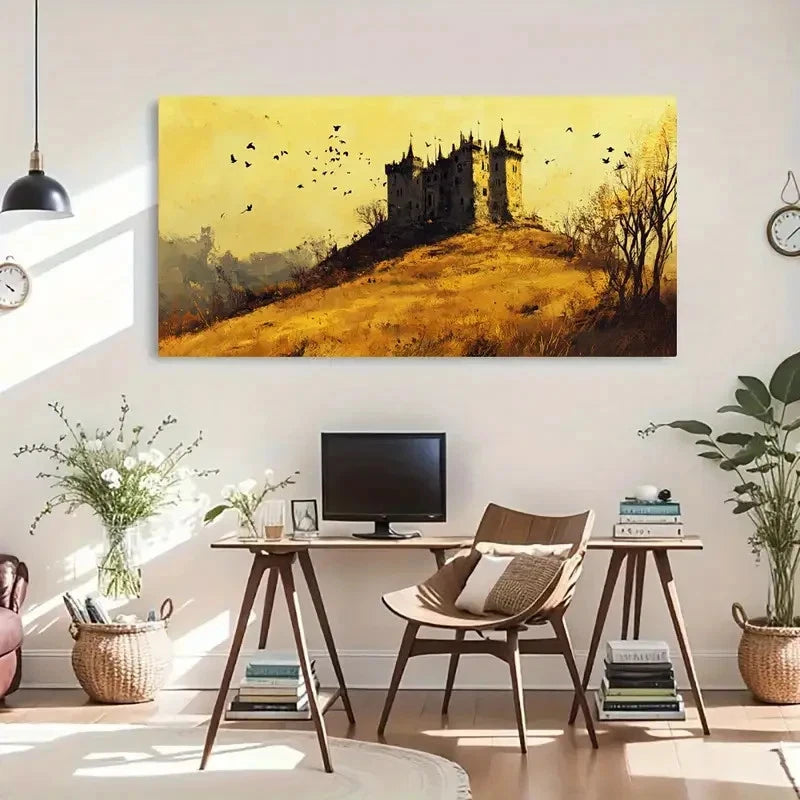 Twilight Landscape Ancient Wall Art Canvas Office Home Room Framed 120x60cm - Bella Home Decor