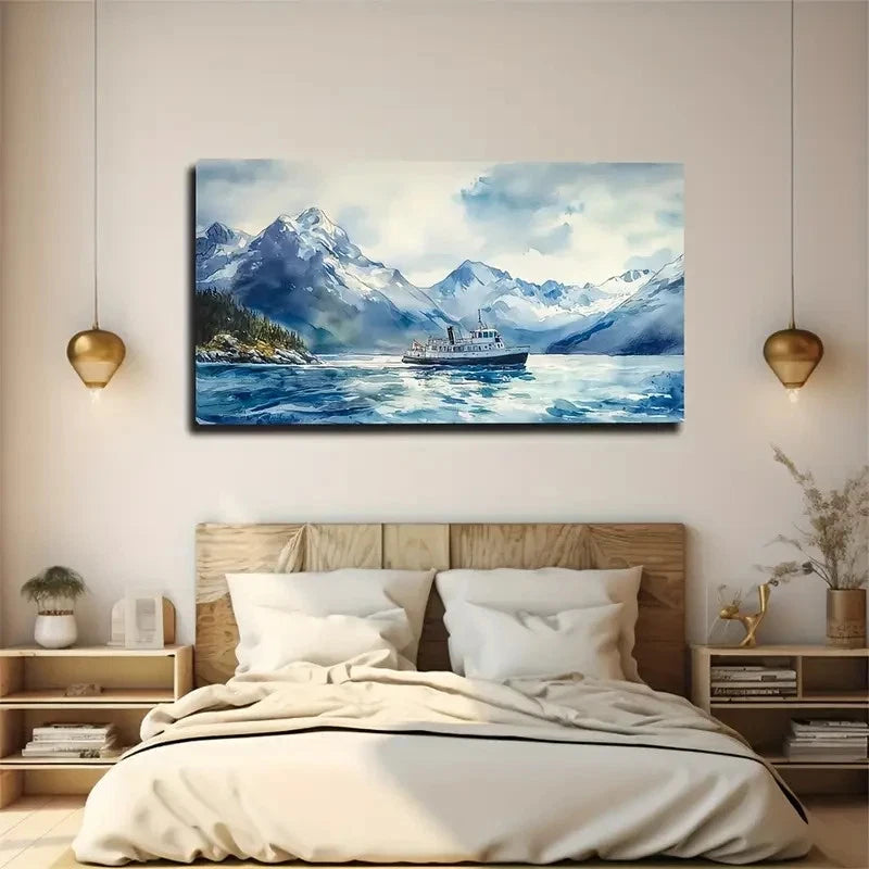 Leisurely Landscape Navigation Wall Art Canvas Office Home Room Framed 120x60cm