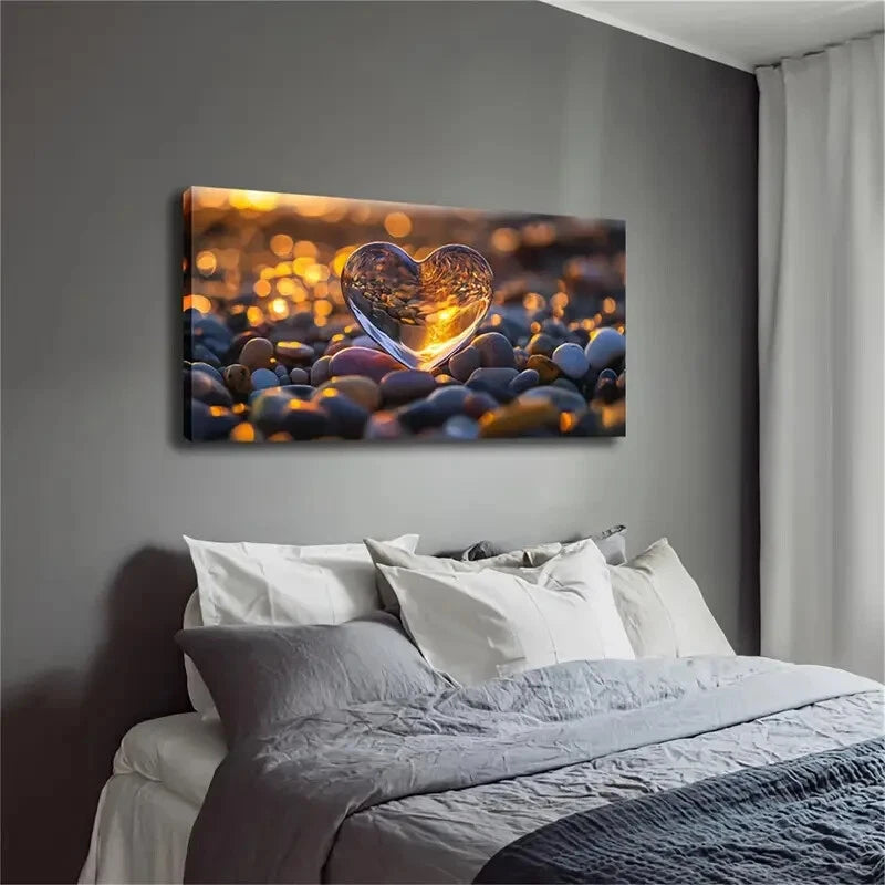Glass Core Modern Simple Wall Art Canvas Office Home Room Framed 120x60cm - Bella Home Decor