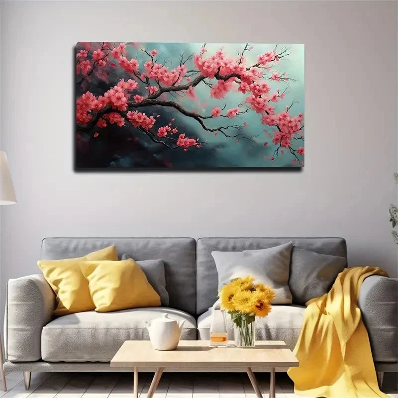 Thick Dark Brown Branches Wall Art Canvas Office Home Room Framed 120x60cm