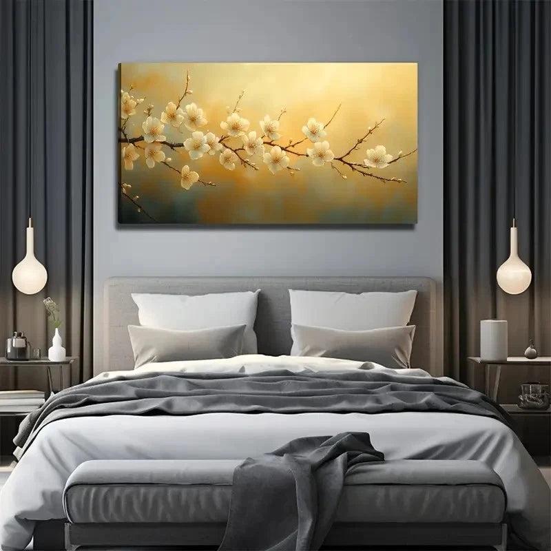 Charming Nature Flower Wall Art Canvas Office Home Room Framed 120x60cm