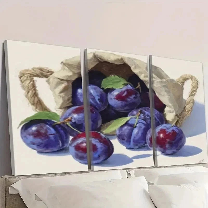 3pcs Small Bag Design Wall Art Set Canvas Framed 40x60cm - High Quality Print 100% Australian Made Wall Canvas Ready to Hang