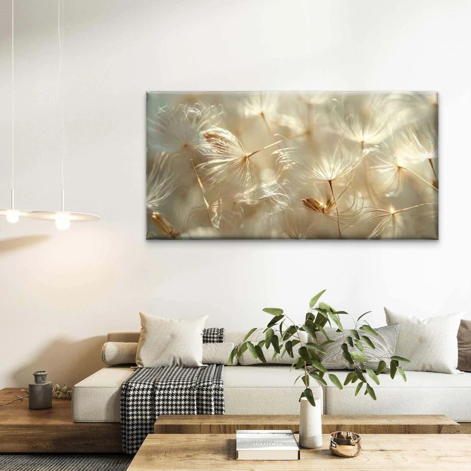 Golden Whispers of the Wind Wall Art Canvas Office Home Room Framed 120x60cm - Bella Home Decor