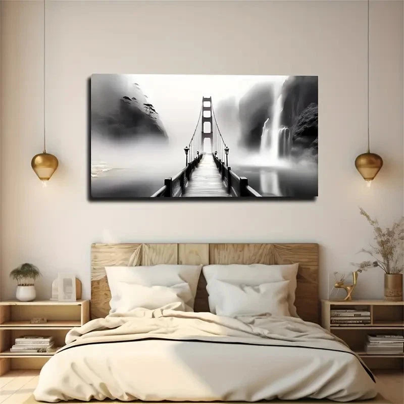 Spectacular Bridge Wall Art Canvas Office Home Room Framed 120x60cm