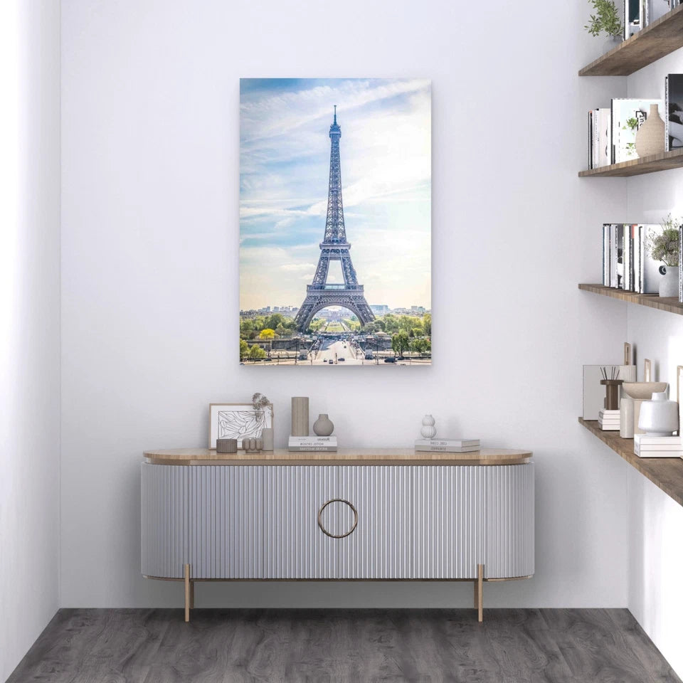 Landscape Eiffel Tower Paris 40x60cm Metal Print Ready to Hang