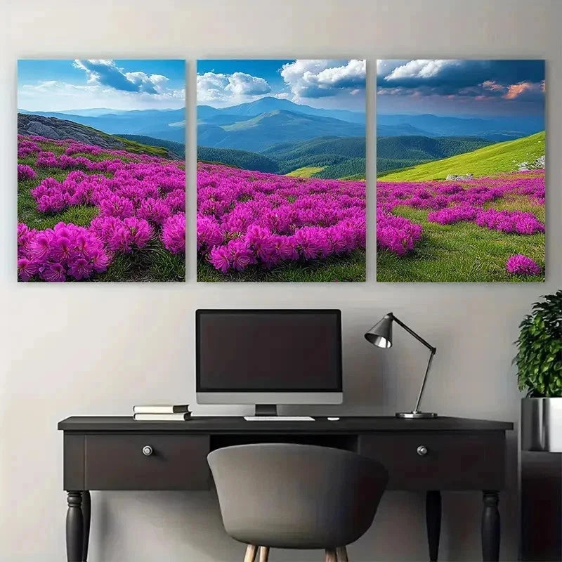 3pcs Scenic Carpathian Mountains Lands Perfect Wall Art Set Canvas Framed 50x70cm - High Quality Print 100% Australian Made Wall Canvas Ready to Hang