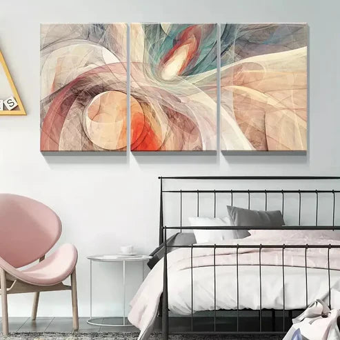 3pcs Color Abstract Canvas Framed 60X90cm - High Quality Print 100% Australian Made Wall Canvas Ready to Hang - Bella Home Decor