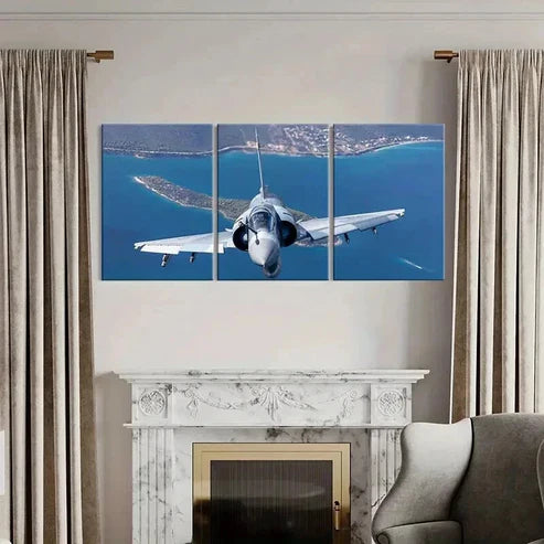 3pcs Military Theme Artwork Fighter Jets Wall Art Canvas Unframed - High Quality Print 100% Australian Made Wall Canvas