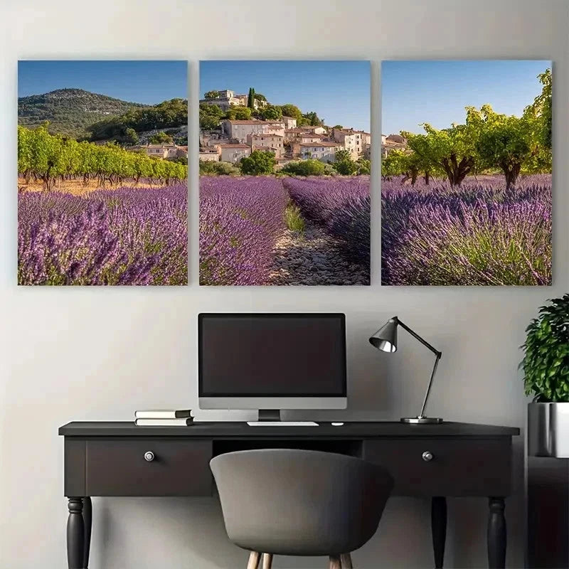 3pcs French Riviera Poster European Perfect Wall Art Set Canvas Framed 50x70cm - High Quality Print 100% Australian Made Wall Canvas Ready to Hang - Bella Home Decor