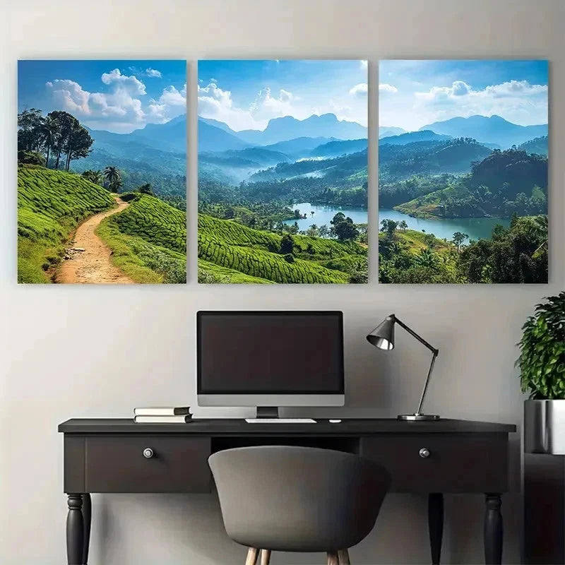 3pcs Sri Lanka Travel Tropical Island Perfect Wall Art Set Canvas Framed 50x70cm - High Quality Print 100% Australian Made Wall Canvas Ready to Hang