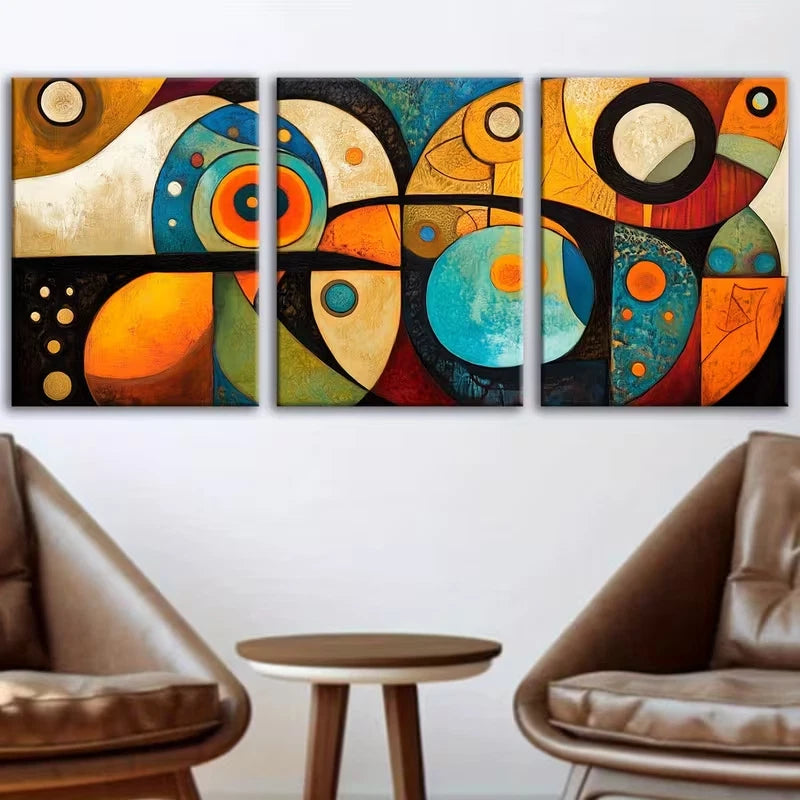 3pcs Bohemian Style Cool Art Metal Print Ready to Hang Art