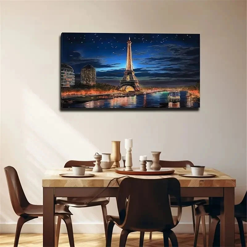 Featuring The Towering Eiffel Wall Art Canvas Office Home Room Framed 120x60cm