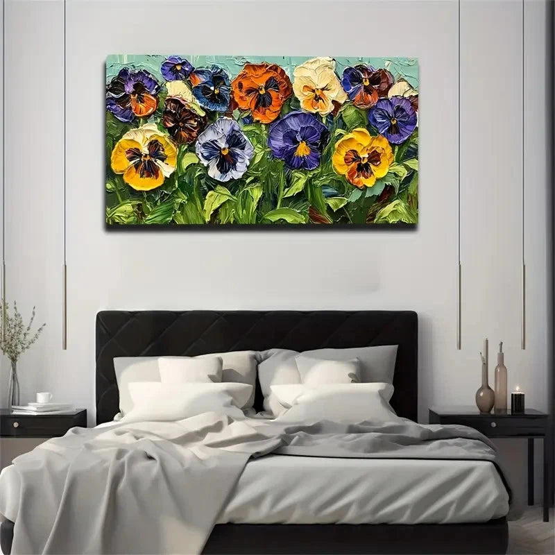 Modern Floral Acrylic Color Wall Art Canvas Office Home Room Framed 120x60cm