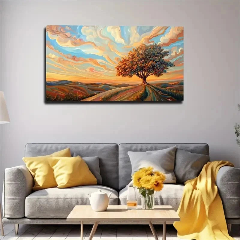 Modern Bohemian Landscape Wall Art Canvas Office Home Room Framed 120x60cm