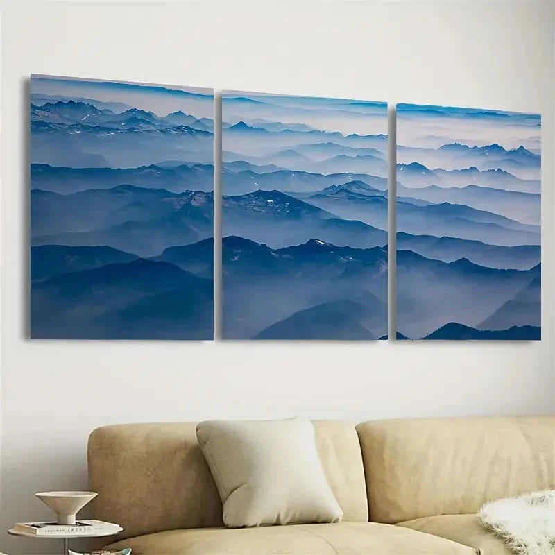 3pcs Mount BakerSnoqualmie National Forest Wall Art Set Canvas Framed 50x70cm - High Quality Print 100% Australian Made Wall Canvas Ready to Hang - Bella Home Decor