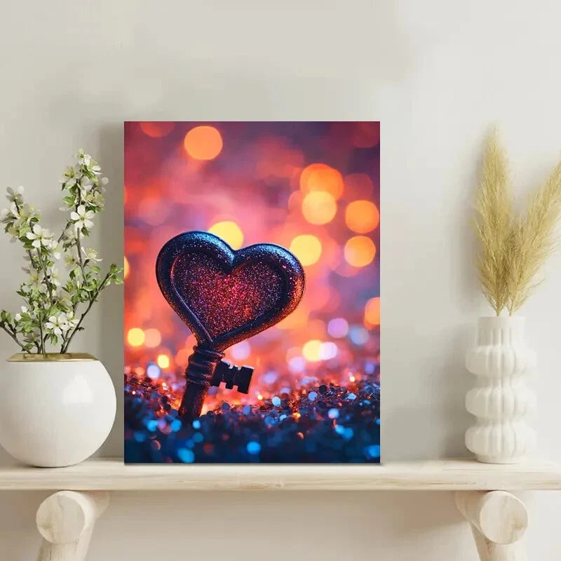 Key with an Intricate Design Is Lying on The Ground 40x60cm Metal Print Ready to Hang