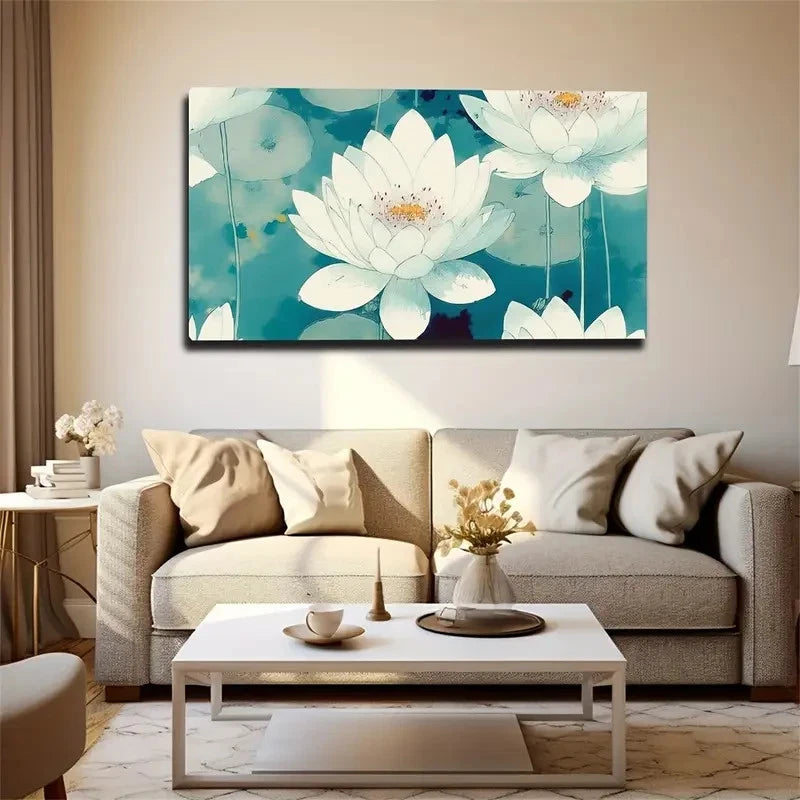 Rich Layers Of For Lotus Pond Wall Art Canvas Office Home Room Framed 120x60cm
