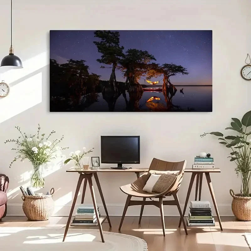 Nature Scenery Modern Retro Wall Art Canvas Office Home Room Framed 120x60cm