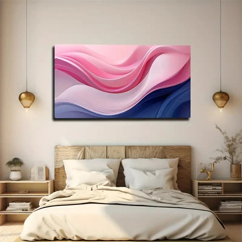 Undulating Ripple Unique Wall Art Canvas Office Home Room Framed 120x60cm