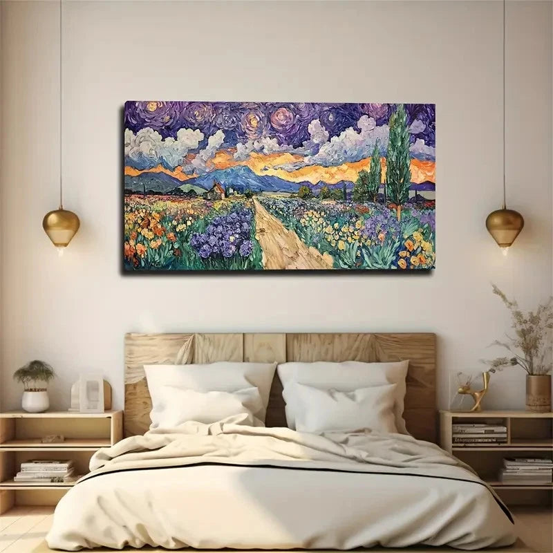 Magic Sky Plantation Nature Wall Art Canvas Office Home Room Framed 120x60cm