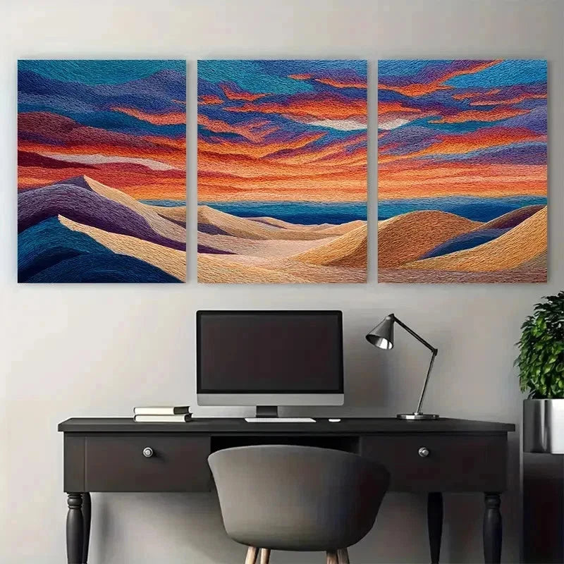 3pcs Seashore Beach Sunrise Coastal Perfect Wall Art Set Canvas Framed 50x70cm - High Quality Print 100% Australian Made Wall Canvas Ready to Hang