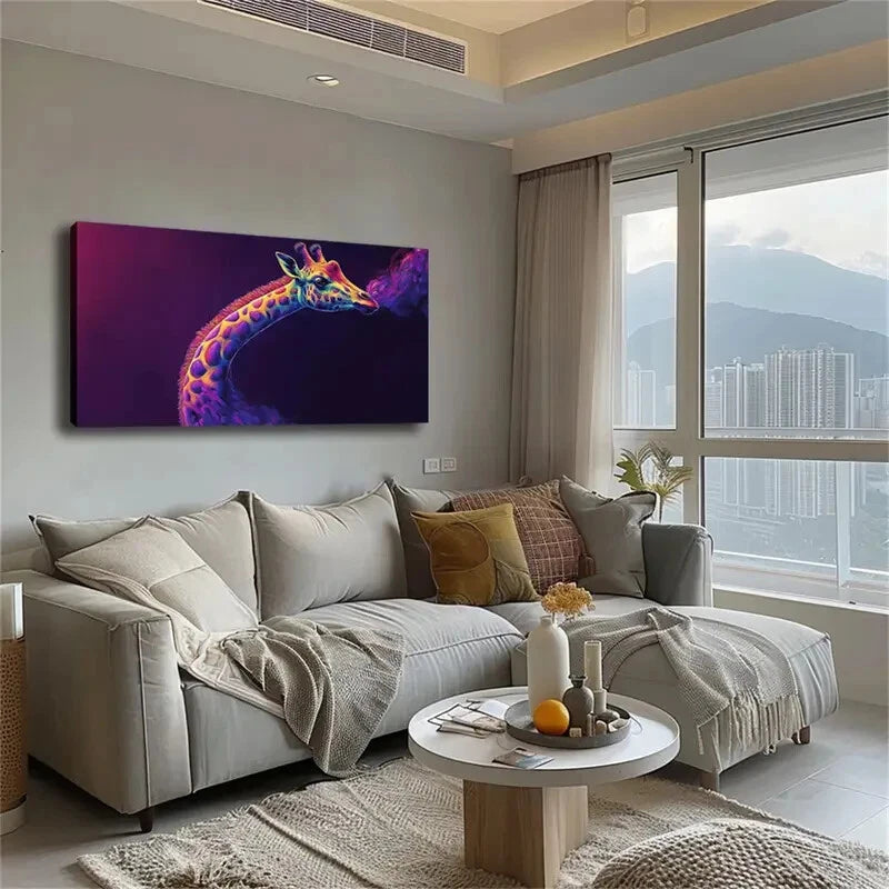 The Giraffe Presents Mocdern Wall Art Canvas Office Home Room Framed 120x60cm - Bella Home Decor
