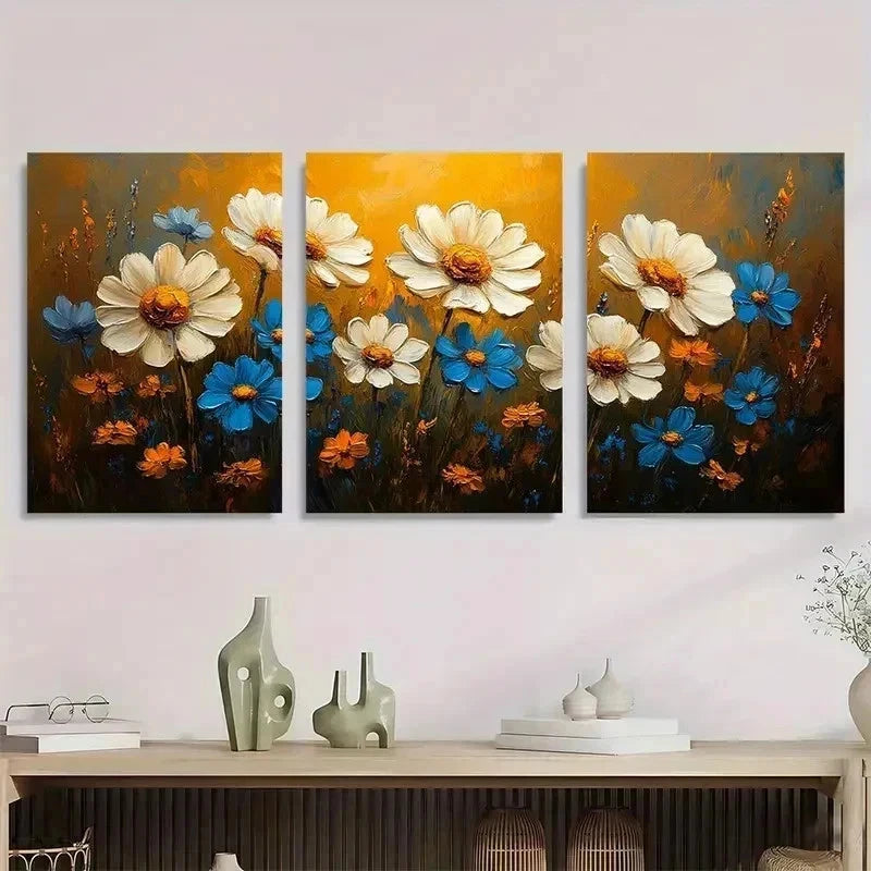 3pcs Minimalist Nature Botanical Décor Perfect Wall Art Set Canvas Framed 50x70cm - High Quality Print 100% Australian Made Wall Canvas Ready to Hang
