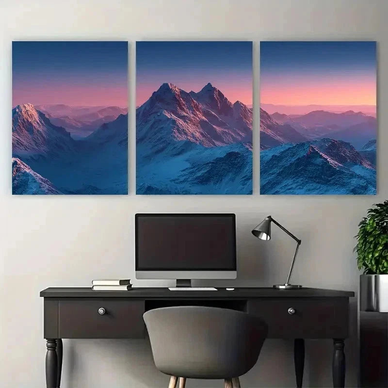 3pcs Sunrise View Nature Scenery Perfect Wall Art Set Canvas Framed 50x70cm - High Quality Print 100% Australian Made Wall Canvas Ready to Hang